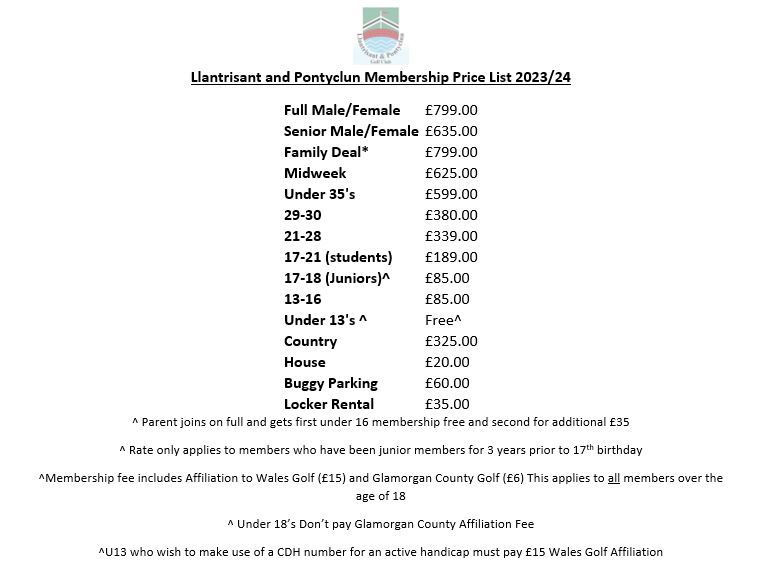 membership-fees-2023-llantrisant-and-pontyclun-golf-club